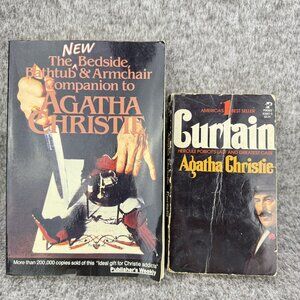 ✅The New Bedside Armchair Companion to Agatha Christie +Curtain PB Book Lot of 2